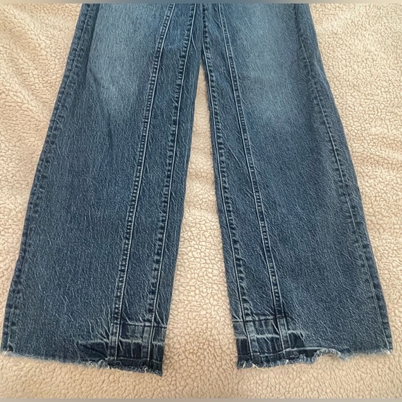 Free People High Rise Raw Hem Flare Jeans - Picture 7 of 9